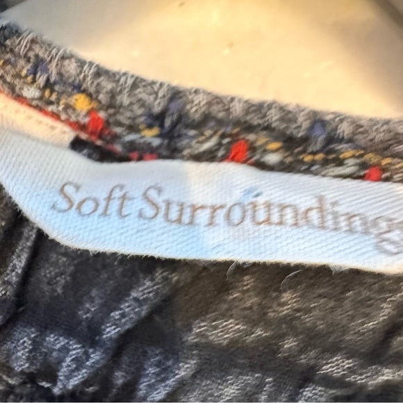 Soft surroundings womens Cobi Thermal velvet trim gray ashy wash Size SP - Picture 7 of 13